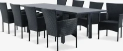 New VATTRUP + AIDTMesa VATTRUP L172/276 + 4 sillas AIDT negro Conjuntos Mesa Y Sillas De Jardín