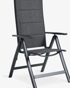 Best VATTRUP + MYSENMesa VATTRUP L206/321 negro + 4 sillas MYSEN gris Conjuntos Mesa Y Sillas De Jardín
