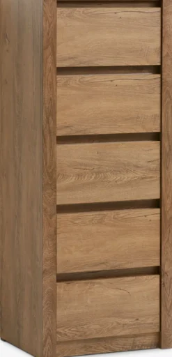Clearance VEDDECómoda VEDDE 5 cajones color roble salvaje oscuro Cómodas|Cómodas