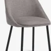 Clearance VELLEVSilla de comedor VELLEV tela arena/negro Sillas De Comedor