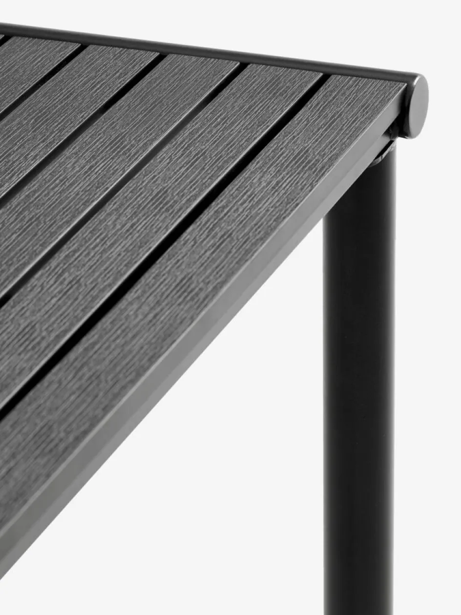 Hot VIERLI + HEMSEDALMesa VIERLI L149 + 4 sillas HEMSEDAL negro Conjuntos Mesa Y Sillas De Jardín