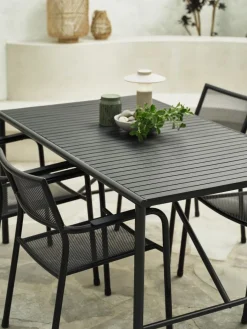 Discount VIERLIMesa de jardín VIERLI A90xL149 negro Mesas De Jardín