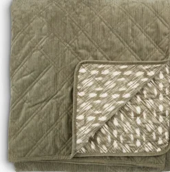 New VILLMORELLColcha VILLMORELL 220x240 verde/blanco Colchas|Colchas