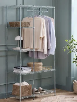 Sale VINDINGEMueble recibidor VINDINGE 4 estantes cromo Percheros Con Zapatero|Percheros Con Zapatero
