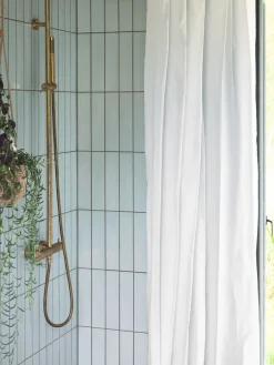 Clearance VISKAFORSGOLDCortina de ducha VISKAFORS 180x200 blanco Cortinas De Baño