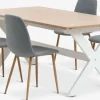 Discount VISLINGE + JONSTRUPMesa VISLINGE L190 natural + 4 sillas JONSTRUP azul claro Mesas De Comedor|Conjuntos De Comedor
