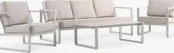 New VONGEConjunto muebles jardín VONGE 5 plazas beis Conjuntos Mesa Y Sillas De Jardín|Muebles De Jardín