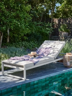 Hot VONGETumbona VONGE A75xL210 secado rápido beis Muebles De Jardín|Tumbonas