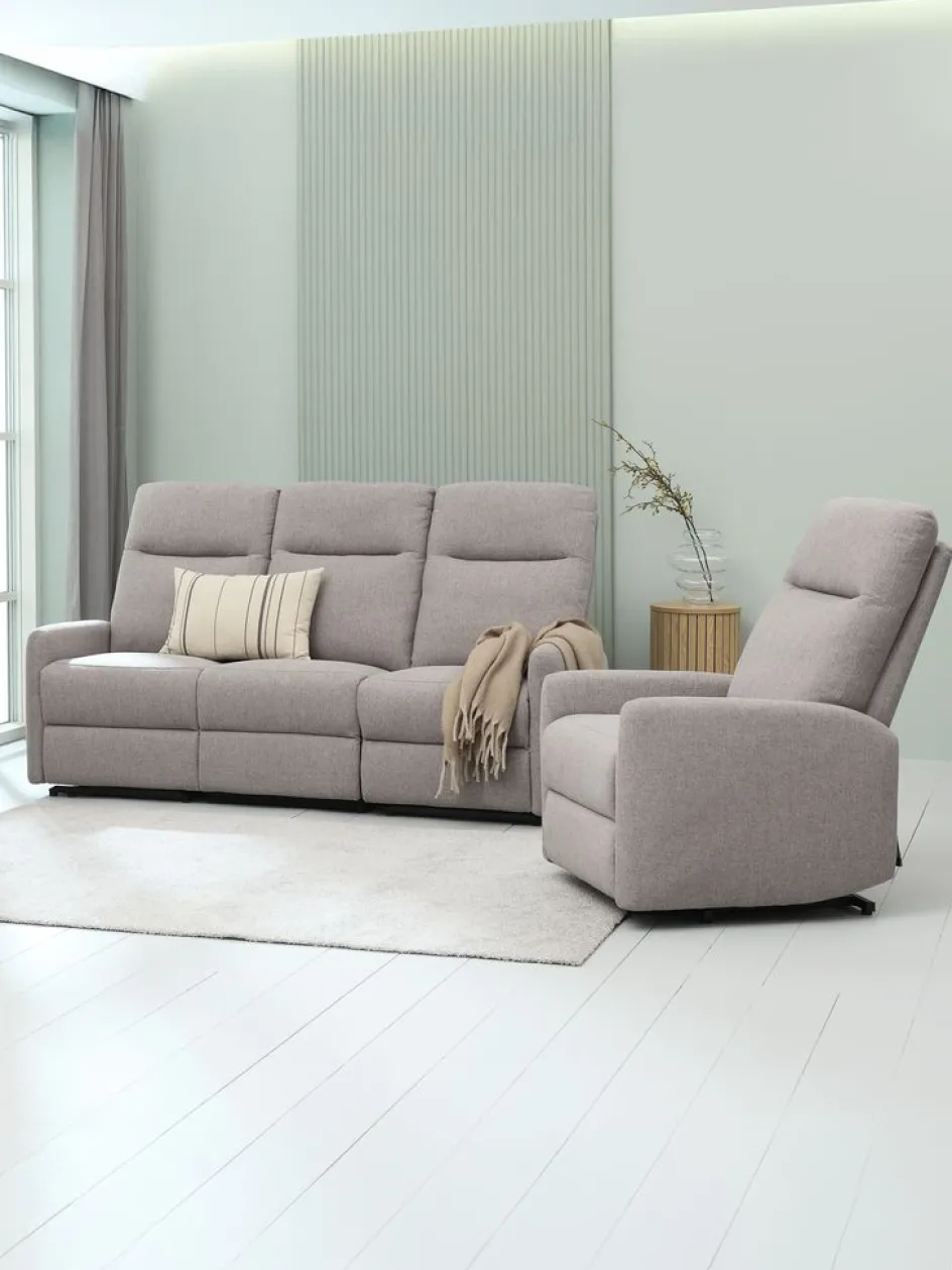 Hot VONSILDSillón reclinable VONSILD eléctrico gris claro Sillones