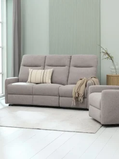 Outlet VONSILDSofá VONSILD 3 plazas reclinable eléctrico gris claro 2 Plazas|3 Plazas