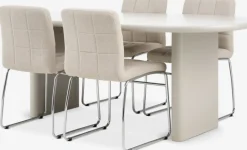 Best VORDINGBORG + HAMMELMesa VORDINGBORG L198 beis + 4 sillas HAMMEL beis Mesas De Comedor|Conjuntos De Comedor