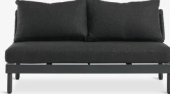 Hot VOSSSofá de exterior VOSS 2 plazas negro Muebles De Jardín